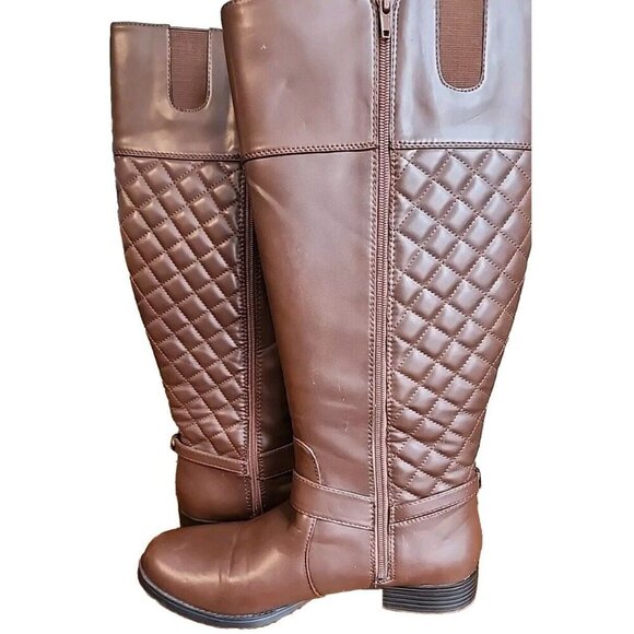 Liz Claiborne LC Brown Trina Wide Cafe Tall Boots Women's Size 10M - Picture 6 of 13